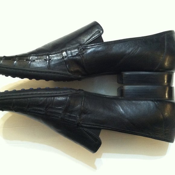 ROBERT WAYNE MENS BLACK LEATHER SLIP-ON LOAFERS DRESS SHOES SIZE: 9.5M Robert Wayne Men main image 4